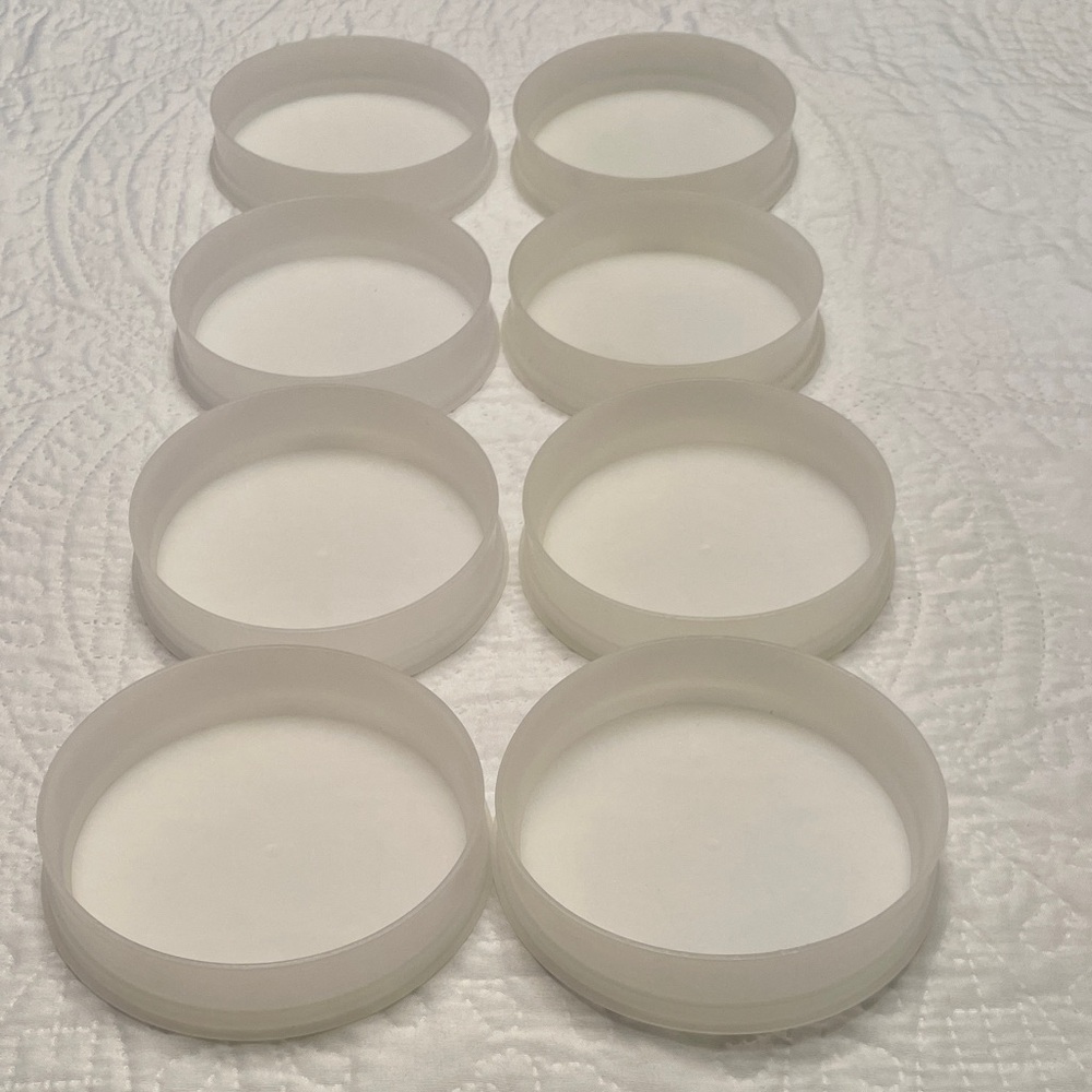 Set of 8 Tupperware Large Size Hamburger Keeper Stackable Great Condition